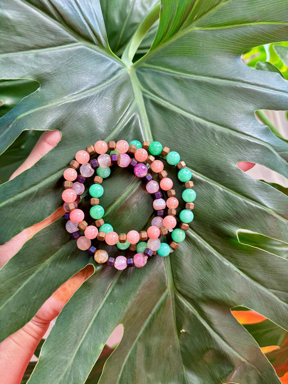 Green Aventurine & Hematite bracelet (one)