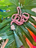 Rhodochrosite & Blue Aragonite necklace