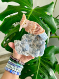 Bird carving on Blue Calcite