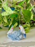 Bird carvings on Celestite