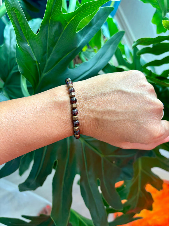 Garnet & Hematite bracelet