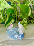 Bird carvings on Celestite