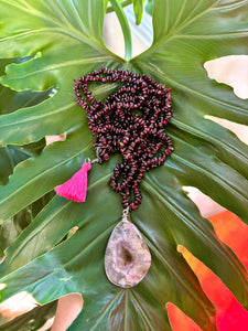 Auralite 23 and Garnet necklace set