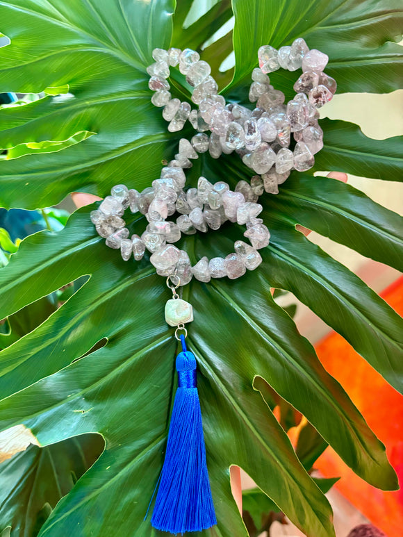 Rhodochrosite & Blue Aragonite necklace