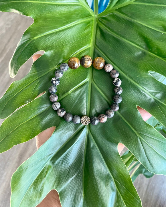 Tiger’s Eye & Jasper - Tree of life bracelet