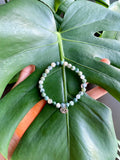 Moss Agate & Sterling Silver bracelet