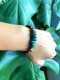 Turquoise - Garnet - Hemalite bracelet