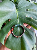 Turquoise - Garnet - Hemalite bracelet