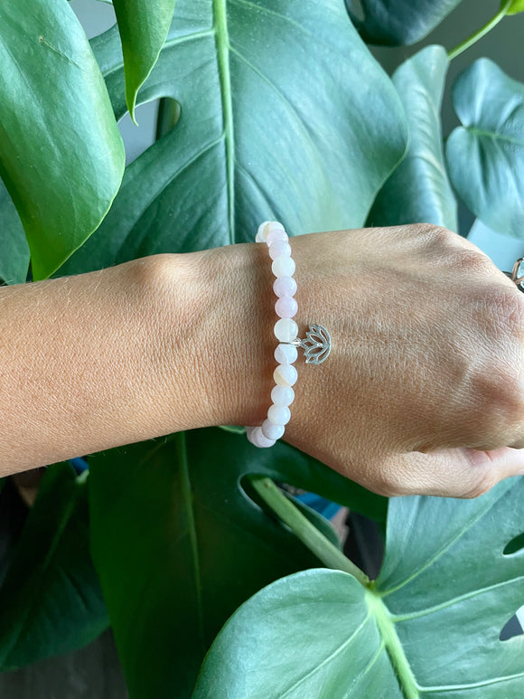 Rose Quartz & Sterling silver bracelet