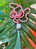 Rhodochrosite & Blue Aragonite necklace