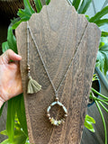 Sunstone - Hematite - Labradorite necklace