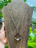 Labradorite - Hematite - Garnet necklace