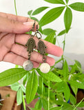 Fossil coral earrings