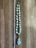 Blue Aragonite & Larimar Necklace