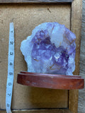 Amethyst on wooden stand