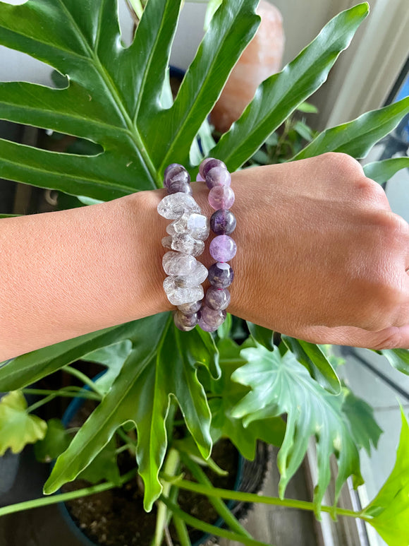 Amethyst bracelet set