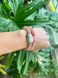 Blue Aragonite - Rose Quartz - Agate bracelet