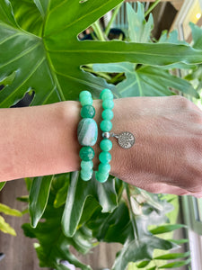 Agate and Aventurine bracelet set