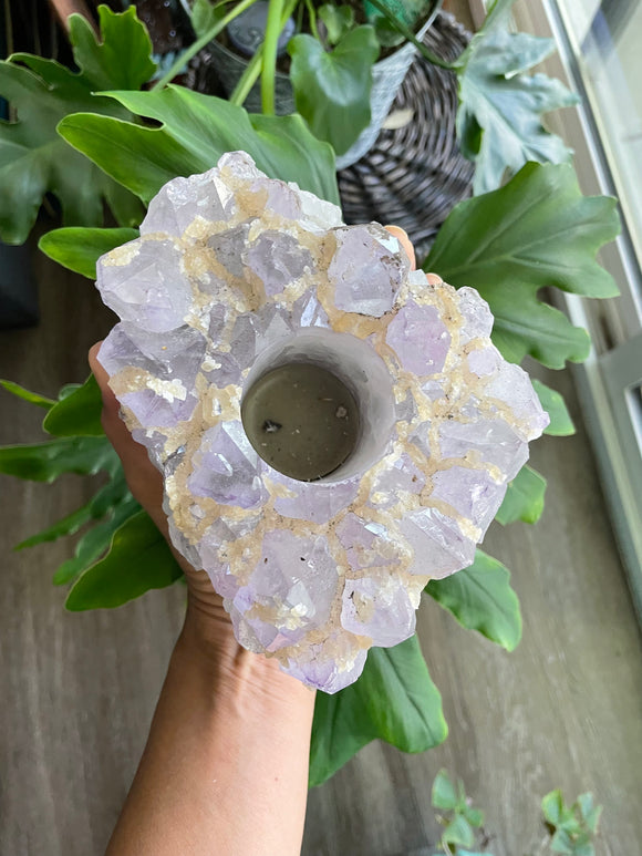 Amethyst Tea Light Holder