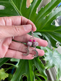 Rough Ruby earrings