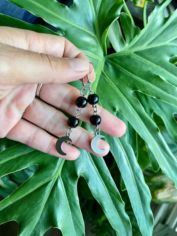 Black Obsidian Earrings