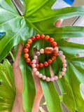 Agate - Carnelian - Rose Quartz bracelets