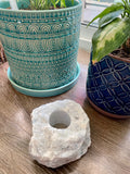 Blue Calcite Tea light Holder