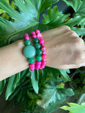 Green Aventurine and Agate Bracelet set