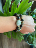 Jasper ~ Tigers eye ~ Agate ~ Obsidian bracelet