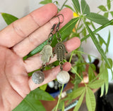 Fossil coral earrings