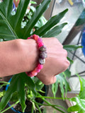 Rough Ruby & Agate Bracelet