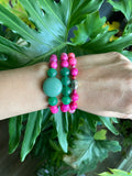 Green Aventurine and Agate Bracelet set