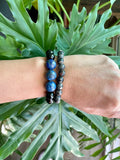 Lapis Lazuli and Jasper bracelet set