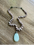 Rough Ruby & Amazonite necklace