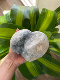 Polished Celestite heart