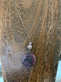 Fluorite & Red Ruby Necklace