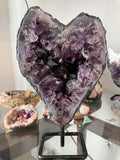 Amethyst Heart Specimen (on metal stand)