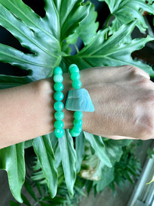 Blue Aragonite & Green Aventurine Bracelets