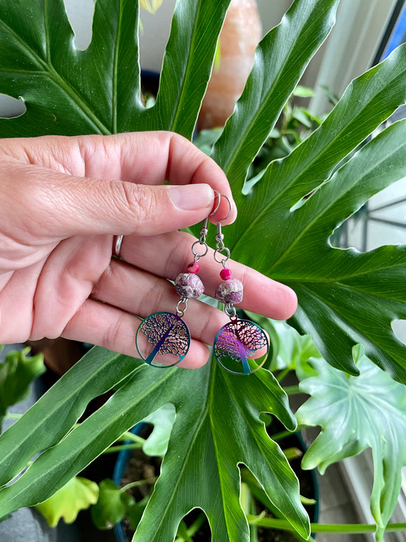 Rough Ruby Earrings