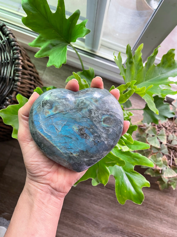 Polished Labradorite Heart