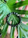 Obsidian and Agate Bracelet