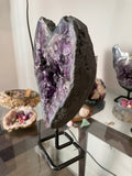 Amethyst Heart Specimen (on metal stand)