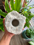 Blue Calcite Tea light Holder