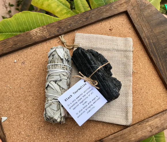 Black Tourmaline & White Sage