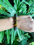 Tigers Eye and Lava Stone bracelet