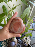 Peach Moonstone heart