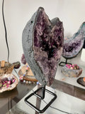 Amethyst Heart Specimen (on metal stand)