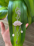 Rose Quartz Lotus necklace