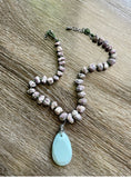 Rough Ruby & Amazonite necklace