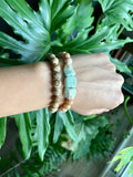 Blue Aragonite & Moonstone and Jasper Bracelets